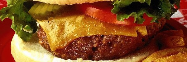 Hamburger, Plasterki, Mięso, Sałata, Pomidora