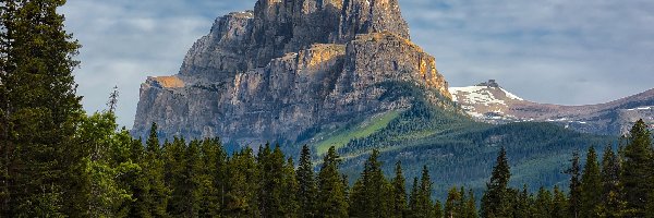 Park Narodowy Banff, Castle Mountain, Drzewa, Kanada, Góra, Góry