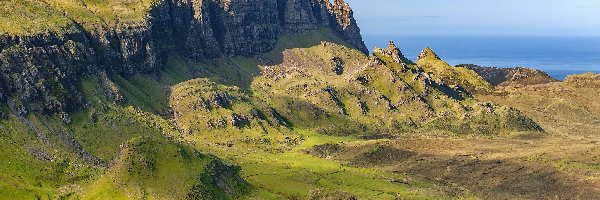 Skały, Quiraing, Wzgórza, Szkocja, Wyspa Skye