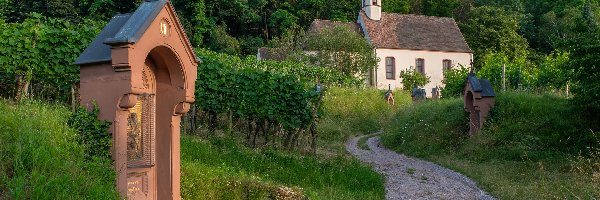 Niemcy, Stacje drogi krzyżowej, Droga, Sankt Pantaleon, Kościół, Vogtsburg im Kaiserstuhl, Winnice