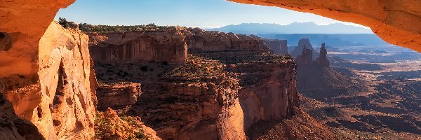 Stan Utah, Kanion, Park Narodowy Canyonlands, Stany Zjednoczone, Łuk, Skały