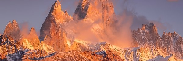 Patagonia, Fitz Roy, Góry, Argentyna, Szczyt, Park Narodowy Los Glaciares