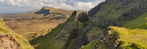 Wyspa Skye, Wzgórza, Quiraing, Szkocja, Góra, Skały