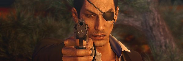 Opaska, Postać, Goro Majima, Yakuza 0, Gra, Pistolet, Mężczyzna