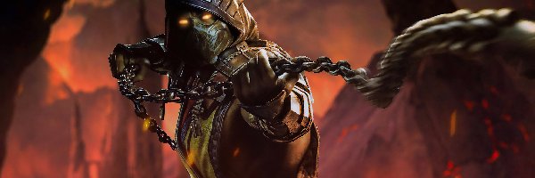 Łańcuch, Postać, Scorpion, Walka, Mortal Kombat 11, Gra