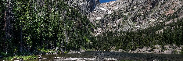 Kolorado, Góry, Park Narodowy Gór Skalistych, Stany Zjednoczone, Dream Lake, Jezioro