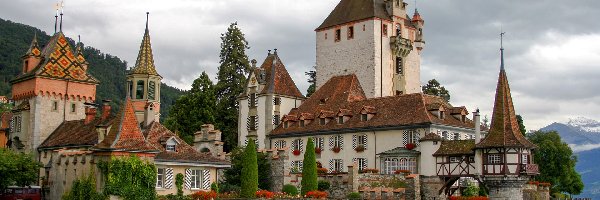 Oberhofen Castle, Szwajcaria, Jezioro Thun, Zamek