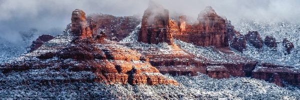 Stany Zjednoczone, Mitten, Skały, Grzbiet, Góry, Arizona, Sedona