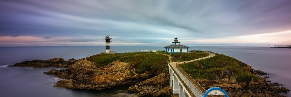 Most, Faro de Tabarca, Hiszpania, Ribadeo, Morze, Wyspa, Isla Pancha, Latarnia morska