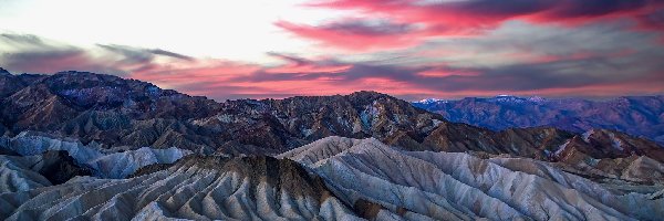 Niebo, Skały, Stany Zjednoczone, Kalifornia, Kolorowe, Park Narodowy Doliny Śmierci, Death Valley National Park, Góry