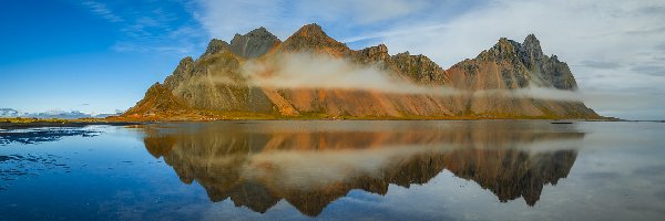 Morze, Góra Vestrahorn, Islandia