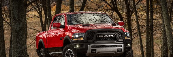 Dodge Dodge RAM, Drzewa, Bezlistne, Czerwony