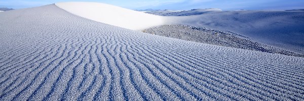 Nowy Meksyk, Piaszczyste, Park Narodowy White Sands, Stany Zjednoczone, Białe, Pustynie