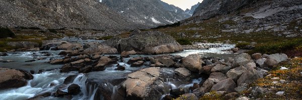 Stany Zjednoczone, Wind River Range, Rzeka, Pasmo górskie, Góry Skaliste, Wyoming, Dinwoody Creek