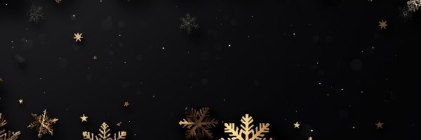 Święta, Śnieżynki, Gwiazdki, Tekstura, Czarne tło