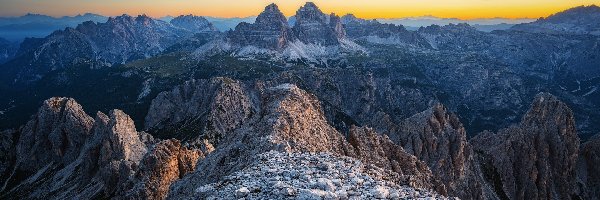 Dolomity, Włochy, Szczyt, Góry