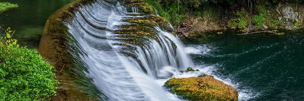 Mech, Wyspa Północna, Roślinność, Skały, Rzeka, Wodospad, Maraetotara Falls, Nowa Zelandia, Hastings, Drzewa