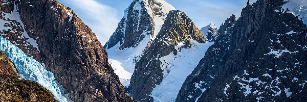 Chile, Góra, Góry Andy, Śnieg, Cerro Trono