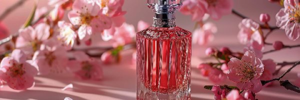 Perfumy, Kwiaty, Flakon, Różowe