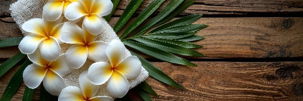 Kwiat, Ręcznik, Plumeria, Drewno Kwiat, Liść