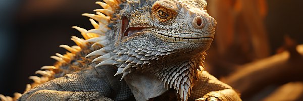 Zbliżenie, Legwan, Iguana