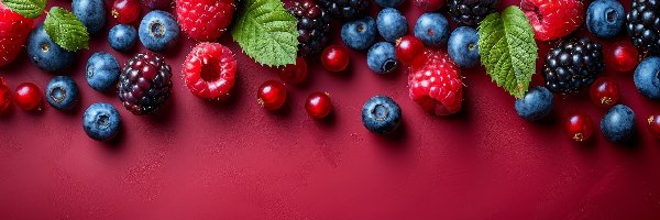 Listki, Maliny, Tło, Zielone, Jeżyny, Czerwona, Porzeczka, Owoce, Jagody, Bordowe