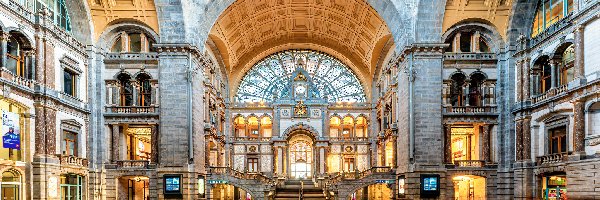 Antwerpen-Centraal, Belgia, Wnętrze, Dworzec