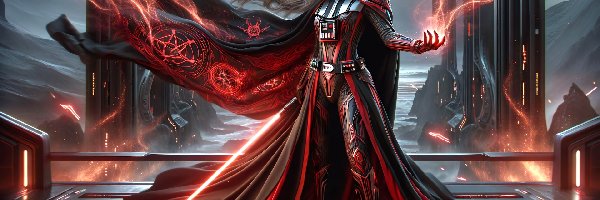 Fantasy, Lady Vader, Kobieta, Płomienie, Ogień