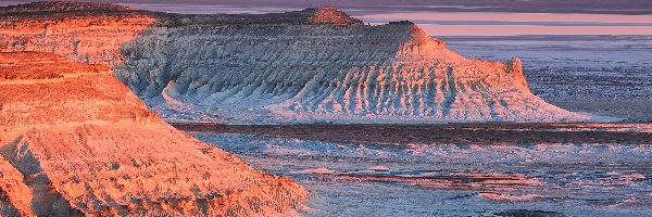 Skały, Płaskowyż Ustiurt, Dolina, Kazachstan, Mangyszłak