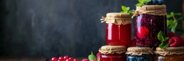 Owoce, Grafika, Przetwory, Słoiki