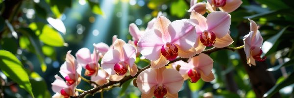 Storczyk, Grafika AI, Słoneczne, Orchidea