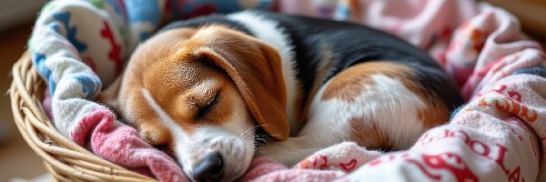Beagle, Koszyk, Szczeniak, Pies