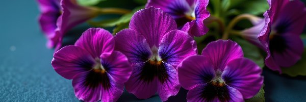 Purpurowe, Sępolia, Fiołki afrykańskie, Kwiaty
