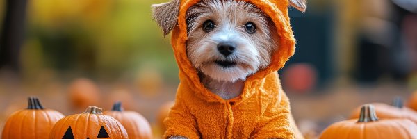 Dynie, Yorkshire terrier, Ubranko, AI, Szczeniak, Pies