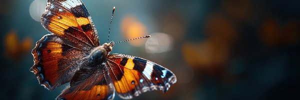 Zbliżenie, Motyl, Kolorowy