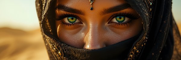 Biżuteria, Nikab, Chusta, Oczy, Twarz, Kobieta