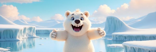 Grafika, Góry lodowe, Niedźwiedź polarny