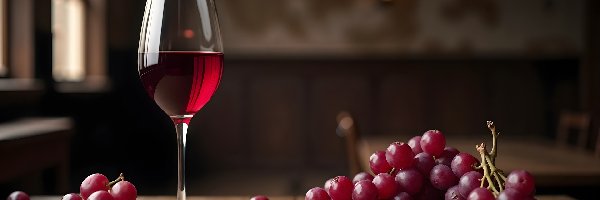 Wino, Winogrona, Czerwone, Kieliszek