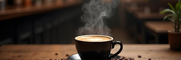 Filiżanka, Ziarna, Spodek, Kawa