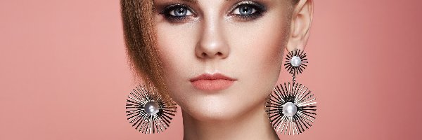 Kolczyki, Makijaż, Dziewczyna