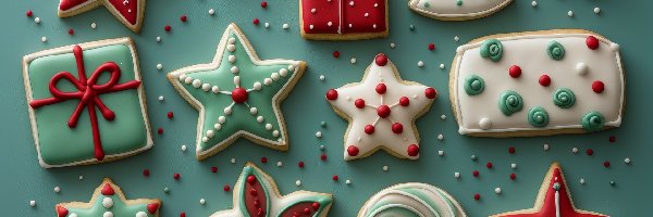 Ciasteczka, Lukrowane, Pierniki, Kolorowe