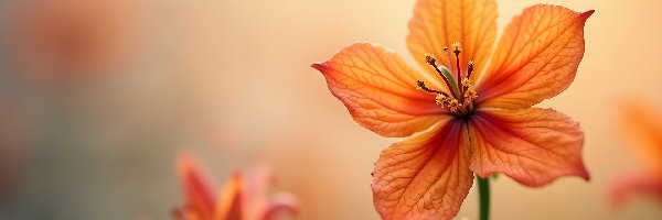 Kwiat, Rozkwinięty, Pomarańczowy