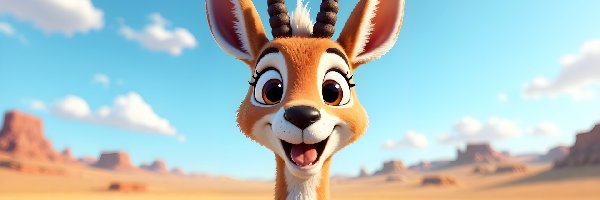 Grafika, Antylopa, Wesoła