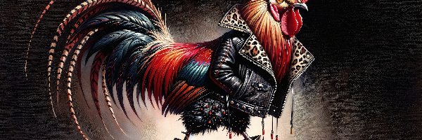 Buty, Grafika AI, Kurtka, Kogut