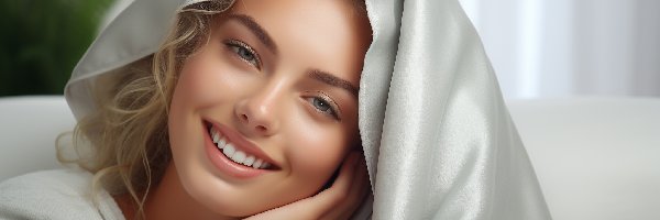 Uśmiechnięta, Blondynka, Kobieta