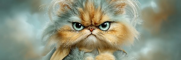 Grafika AI, Kot, Puszysty