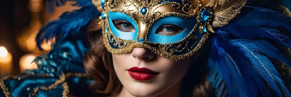 Karnawał, Pióra, Maska, Dziewczyna