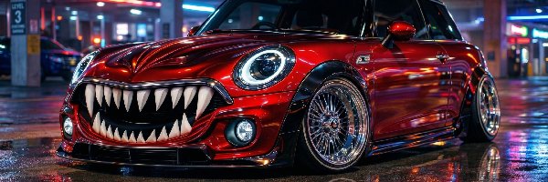 Czerwony, AI, Zęby, Samochód