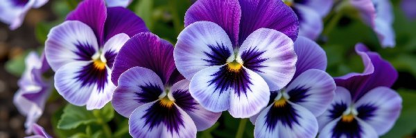 Biało-fioletowe, Bratki