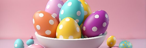 Jajka, Miska, Pisanki, Wielkanoc